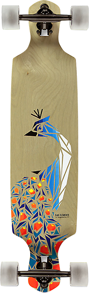 San Clemente Birds Of Paradise Drop Through Complete Skateboard -8.5x36 