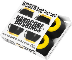 Bones Wheels Hardcore 4pc Med Black/Yellow Bushings