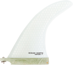 O&E Honeycomb Single Fin 7" White Surfboard FIN 