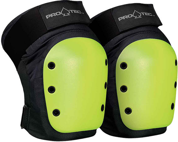 Protec Rental Knee L-Black/Yellow W/Black Straps 