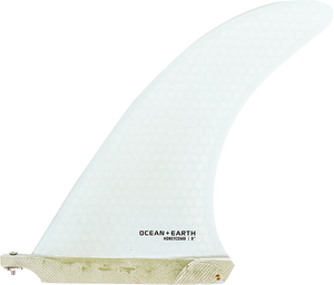 O&E Honeycomb Single Fin 9" White Surfboard FIN 