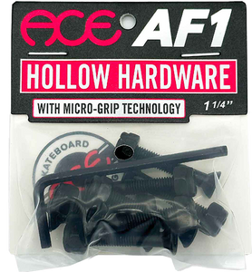 Ace 1.25" Allen Hollow W/Grippers Hardware Set Black