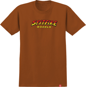 Spitfire Hell Hounds Script T-Shirt - Size: X-LARGE Orange/Multi