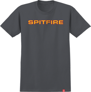 Spitfire Classic '87 T-Shirt - Size: MEDIUM Charcoal/Gold/Red