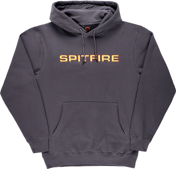 Spitfire Classic 87 Emb Hooded Sweatshirt - MEDIUM Charcoal/Red/Gold