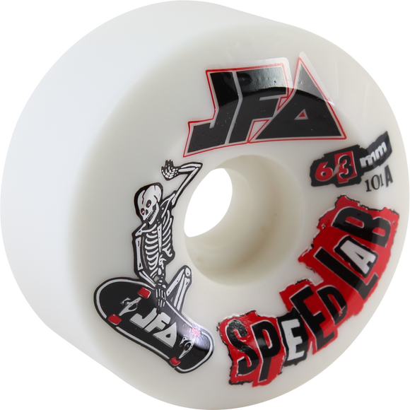 Speedlab Jfa 63mm 101a White Longboard Wheels (Set of 4)