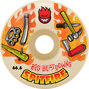 Spitfire F4 99a Classics Big Beatdown 66.6mm Nat Skateboard Wheels (Set of 4)