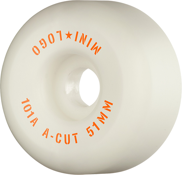 Ml A-Cut 51mm 101a White  Skateboard Wheels (Set of 4)