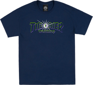 Thrasher X Alien Workshops Nova T-Shirt - Size: SMALL Navy