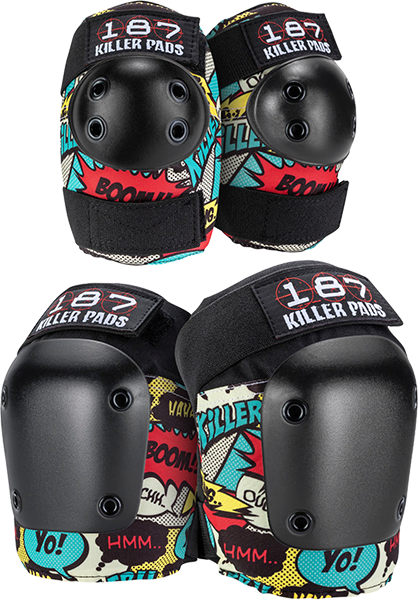 187 Combo Pack Knee/Elbow Pad Set S/M-Comic 