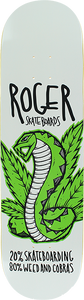 Roger Weed & Cobras Skateboard Deck -8.25 White DECK ONLY