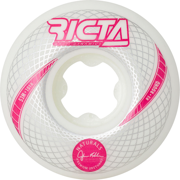 Ricta Shanahan Vortex Naturals Round 53mm 101a White Skateboard Wheels (Set of 4)