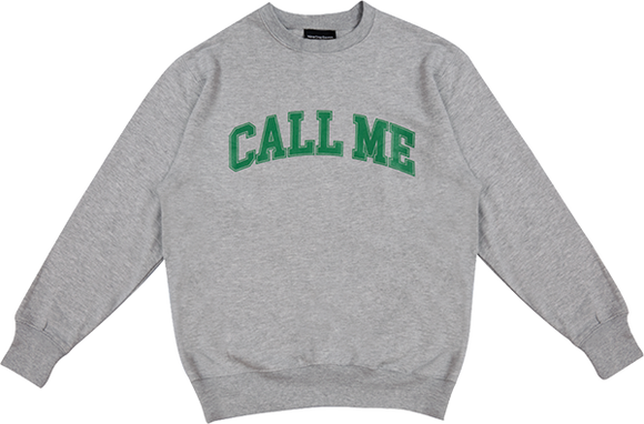 Call Me 917 Call Me Logo Crew Sweatshirt - LARGE Heather Grey