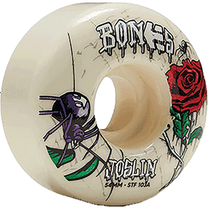 Bones Wheels Joslin STF V1 Etnies Collab 54mm 103a White Skateboard Wheels (Set of 4)