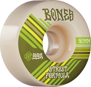 Bones Wheels STF V4 Retros 52mm 99a White Skateboard Wheels (Set of 4)