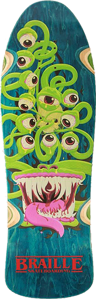 Braille Old School Monster Skateboard Deck -10.12x31.75 DECK ONLY