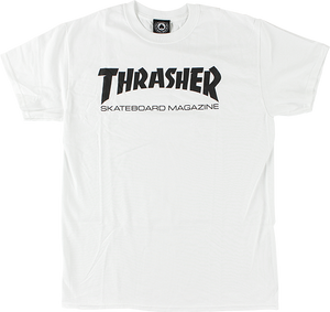 Thrasher Skate Mag T-Shirt - Size: LARGE White/Black