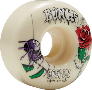 Bones Wheels Joslin STF V1 Etnies Collab 52mm 103a White Skateboard Wheels (Set of 4)