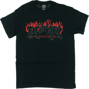 Thrasher Crows T-Shirt - Size: SMALL Black/Red/Grey