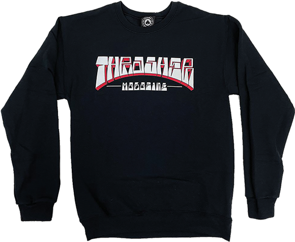 Thrasher Firme Logo Crew Sweatshirt - X-LARGE Black