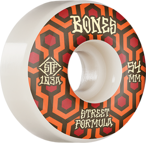 Bones Wheels STF V1 Retros 54mm 103a White Skateboard Wheels (Set of 4)