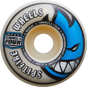 Spitfire F4 99a Radial 53mm Natural/Blue Skateboard Wheels (Set of 4)