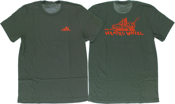 The Heated Wheel Grasshopper Short Sleeve - MEDIUM - Army/Orange