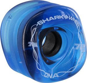 Shark Dna 72mm 78a Transparent Sapphire Longboard Wheels (Set of 4)