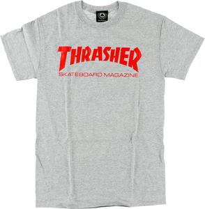 Thrasher Skate Mag T-Shirt - Size: SMALL Heather Grey/Red