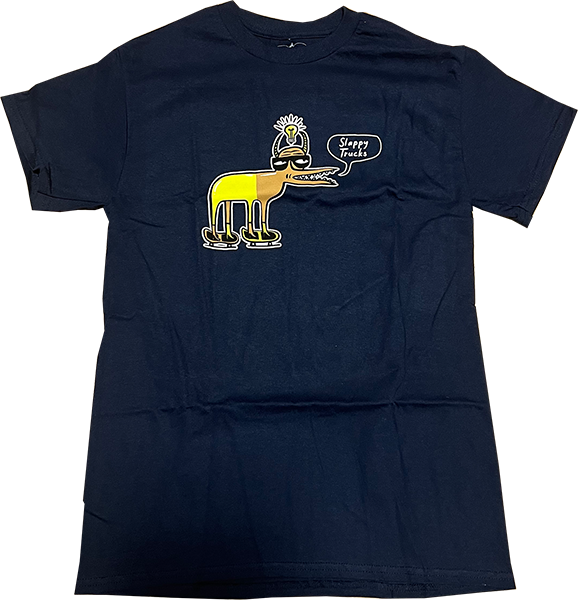 Slappy Dog T-Shirt - Size: SMALL Navy