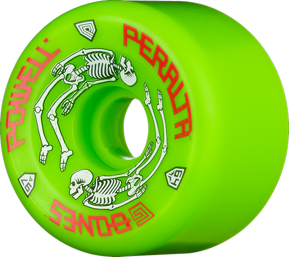 Powell Peralta Df G-Bones Wheels 64mm 93a Green Longboard Wheels (Set of 4)