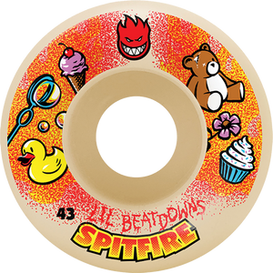 Spitfire F4 99a Classics Lil Beatdown 43mm Nat Skateboard Wheels (Set of 4)