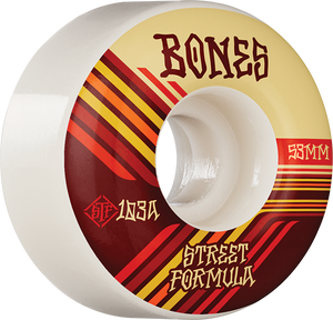 Bones Wheels STF V4 Retros 53mm 103a White Skateboard Wheels (Set of 4)