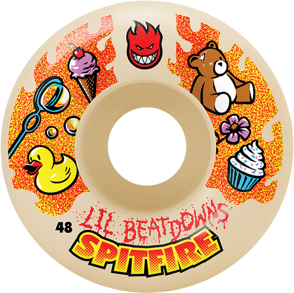 Spitfire F4 99a Classics Lil Beatdown 48mm Nat Skateboard Wheels (Set of 4)