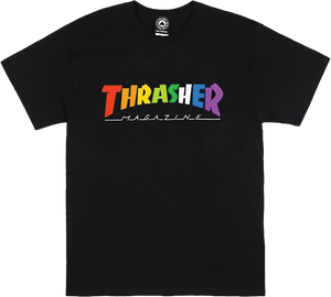 Thrasher Rainbow Mag T-Shirt - Size: SMALL Black