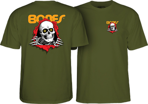 Powell Peralta Ripper T-Shirt - Size: SMALL Military Green