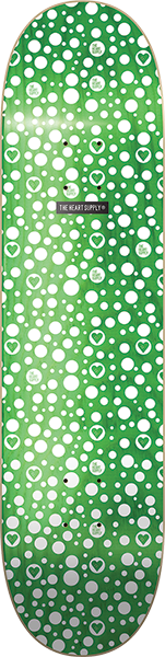 Hs Spots Skateboard Deck -8.25 Green/White DECK ONLY