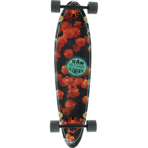 San Clemente Orange Blossom Squashtail Complete Skateboard - 9x36 