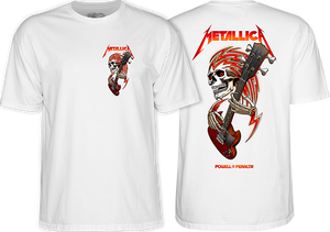 Powell Peralta Metallica Collab T-Shirt - Size: SMALL White