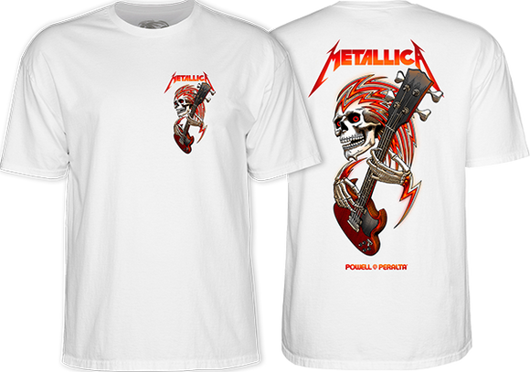 Powell Peralta Metallica Collab T-Shirt - Size: SMALL White