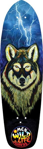 Omen Bolt Wolf Mini Cruiser Skateboard Deck -8.5x29 DECK ONLY