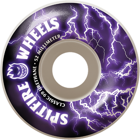 Spitfire Firebolt 52mm 99a White/Pur Skateboard Wheels (Set of 4)