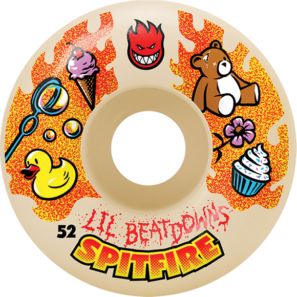 Spitfire F4 99a Classics Lil Beatdown 52mm Nat Skateboard Wheels (Set of 4)