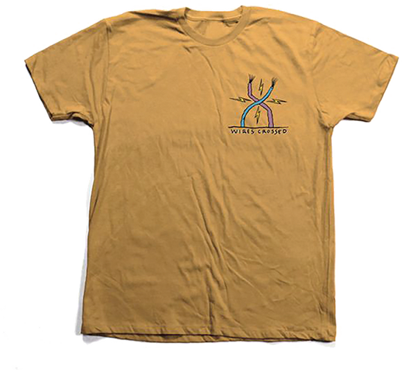 Toy Machine Ed Templeton Wires Crossed T-Shirt - Size: SMALL Gold