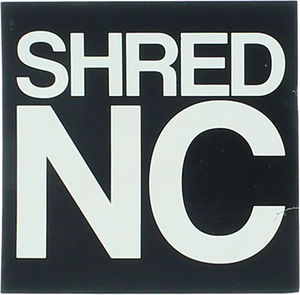 Shred Stickers Printed Shred Nc Stack 3"Black/White