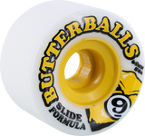 Sector 9 Slide Butterballs 65mm 80a White Longboard Wheels (Set of 4)