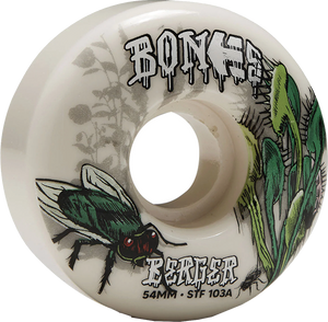 Bones Wheels Berger STF V3 Etnies Collab 54mm 103a White Skateboard Wheels (Set of 4)