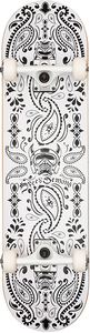 Speed Demons Bandana Complete Skateboard -7.5 Black/White 