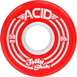 Acid Jelly Shots 59mm 80a Red Skateboard Wheels (Set of 4)