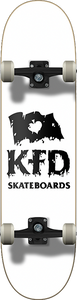 KFD Thrashed Stacked Complete Skateboard -7.75 White 